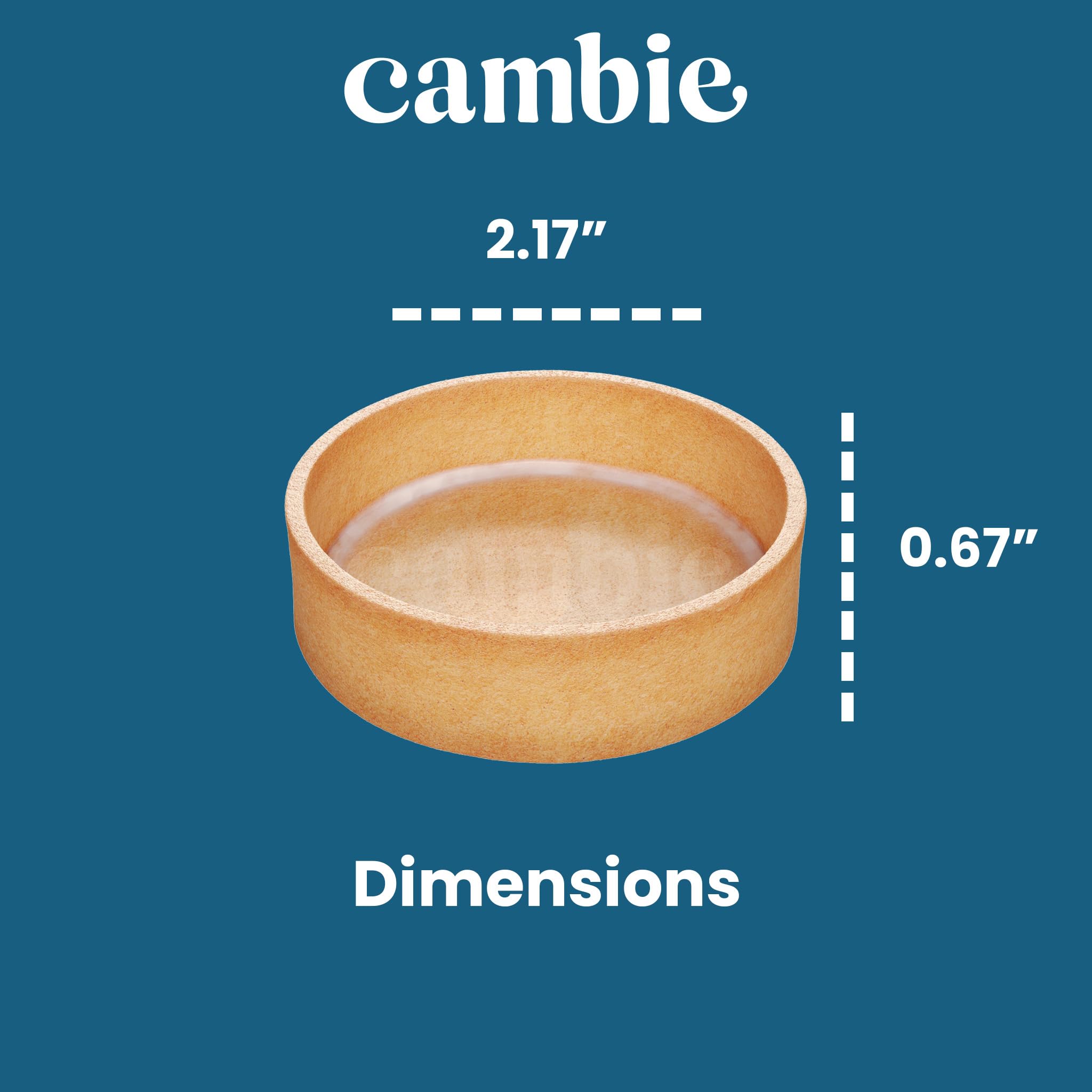 Cambie hand holding a tart shell for scale to illustrate single-serve size and portion control