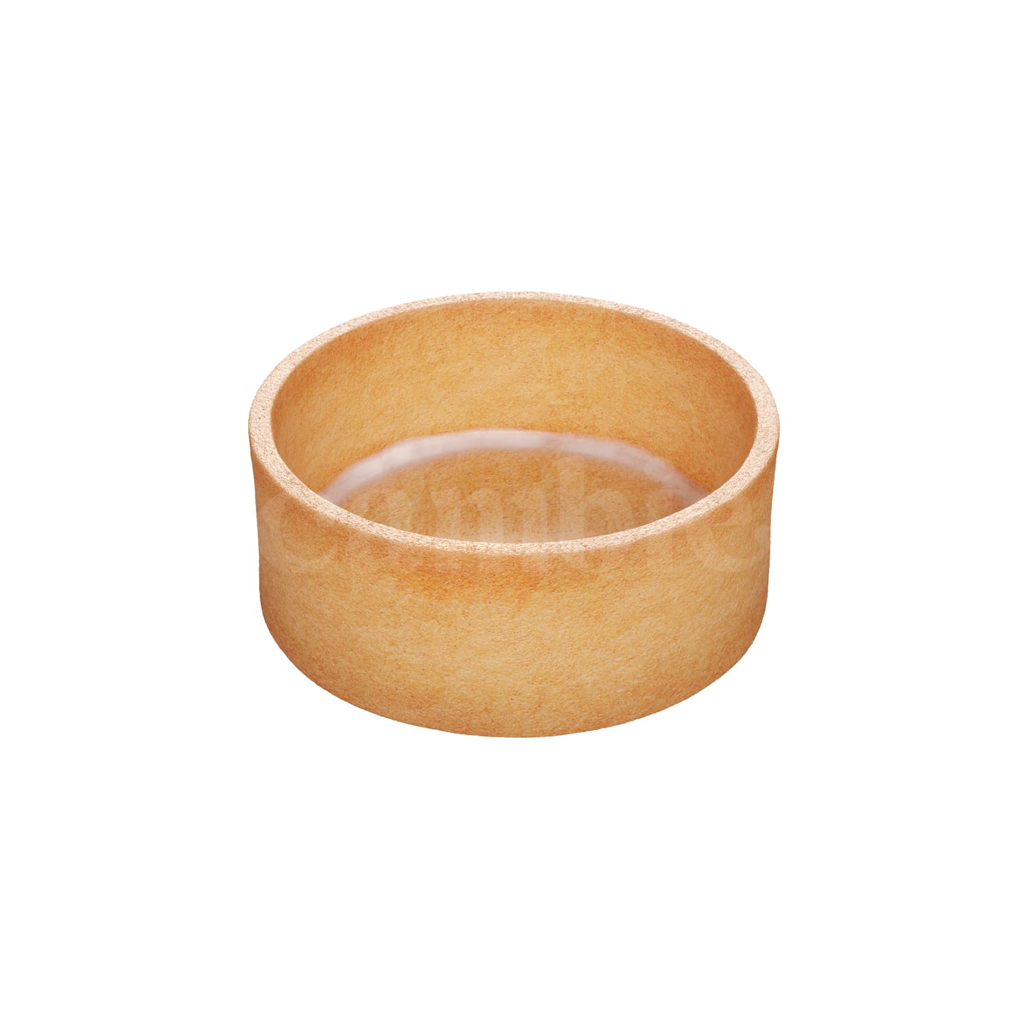 Cambie tart shell beside a coin showing 1.38 inch scale for accurate sizing