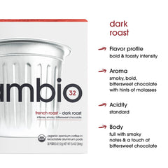 Cambio Roasters pod brewing into Keurig cup delivering strong smoky flavor quickly