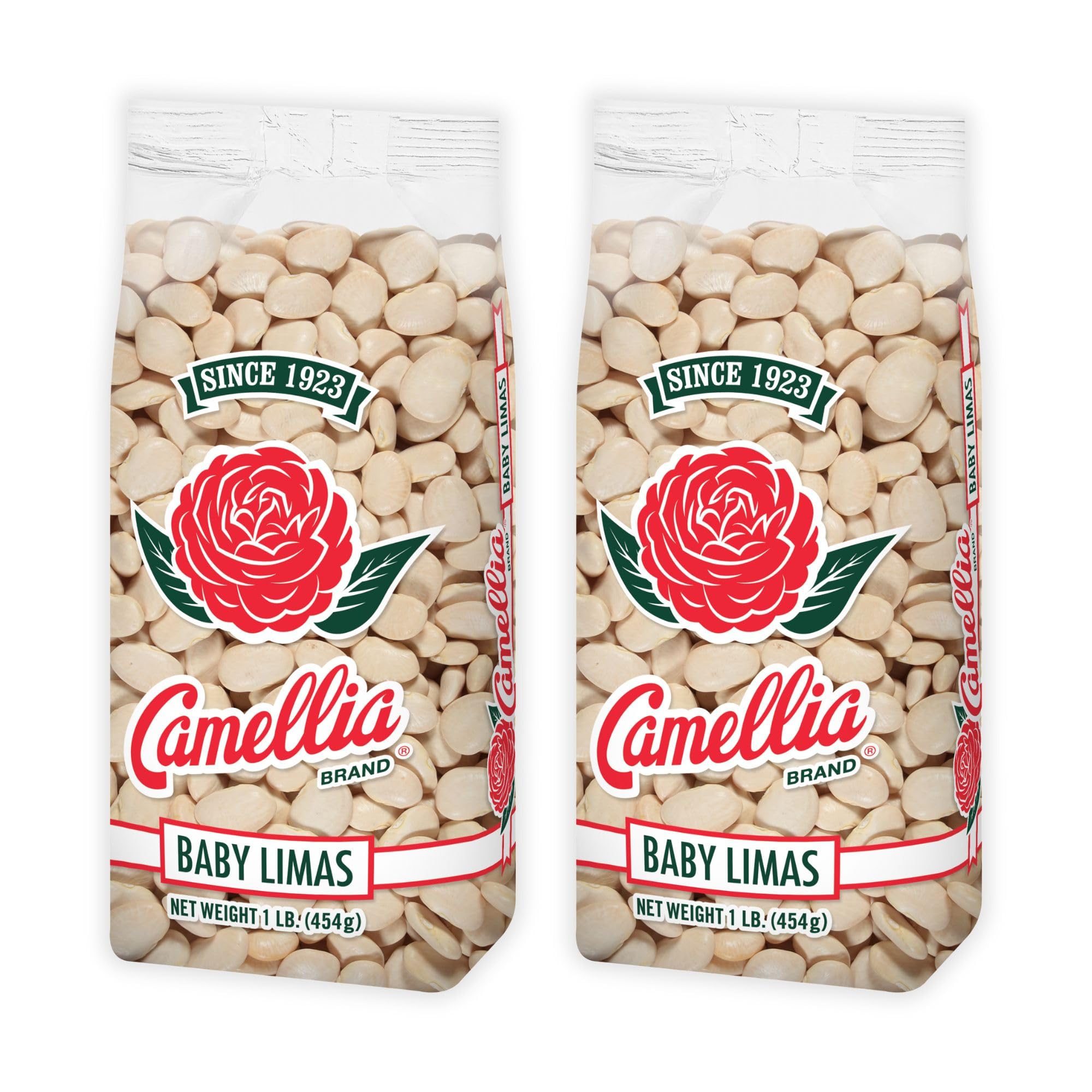 Camellia Brand front packaging showing two 1-pound bags and product label