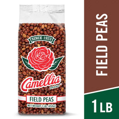 Camellia Brand close-up of field pea texture showing firm, intact peas and appealing cooking results
