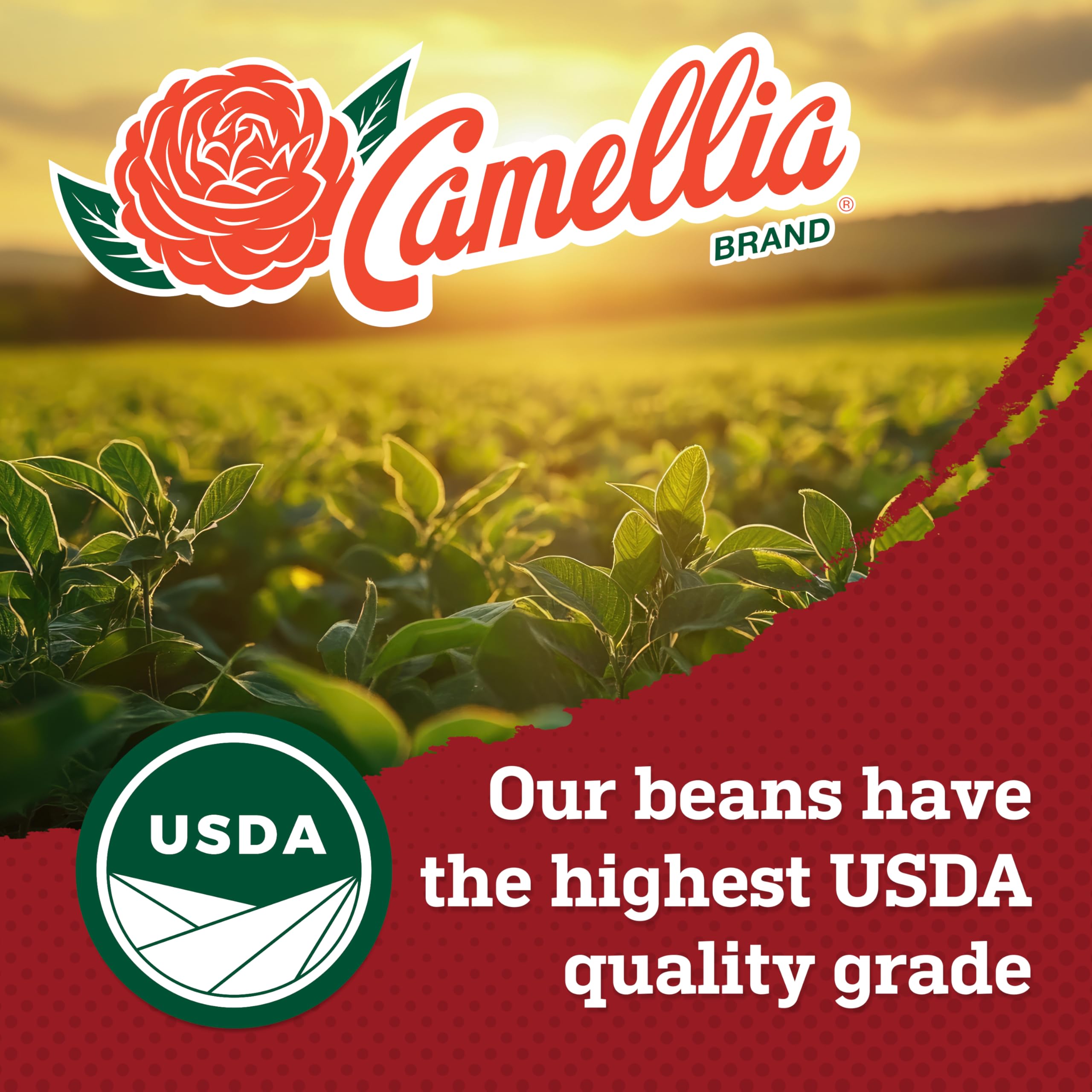 Camellia Brand label close-up showing non-GMO and gluten-free benefits