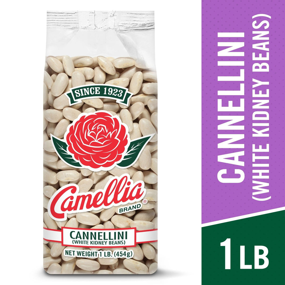 Camellia Brand spoon scooping beans to show smooth texture and easy cooking