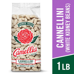 Camellia Brand spoon scooping beans to show smooth texture and easy cooking