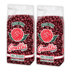 Camellia Brand front packaging showing two 1-pound bags and product benefit