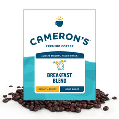 Cameron's front pouch showing branding and four-pound size for bulk value