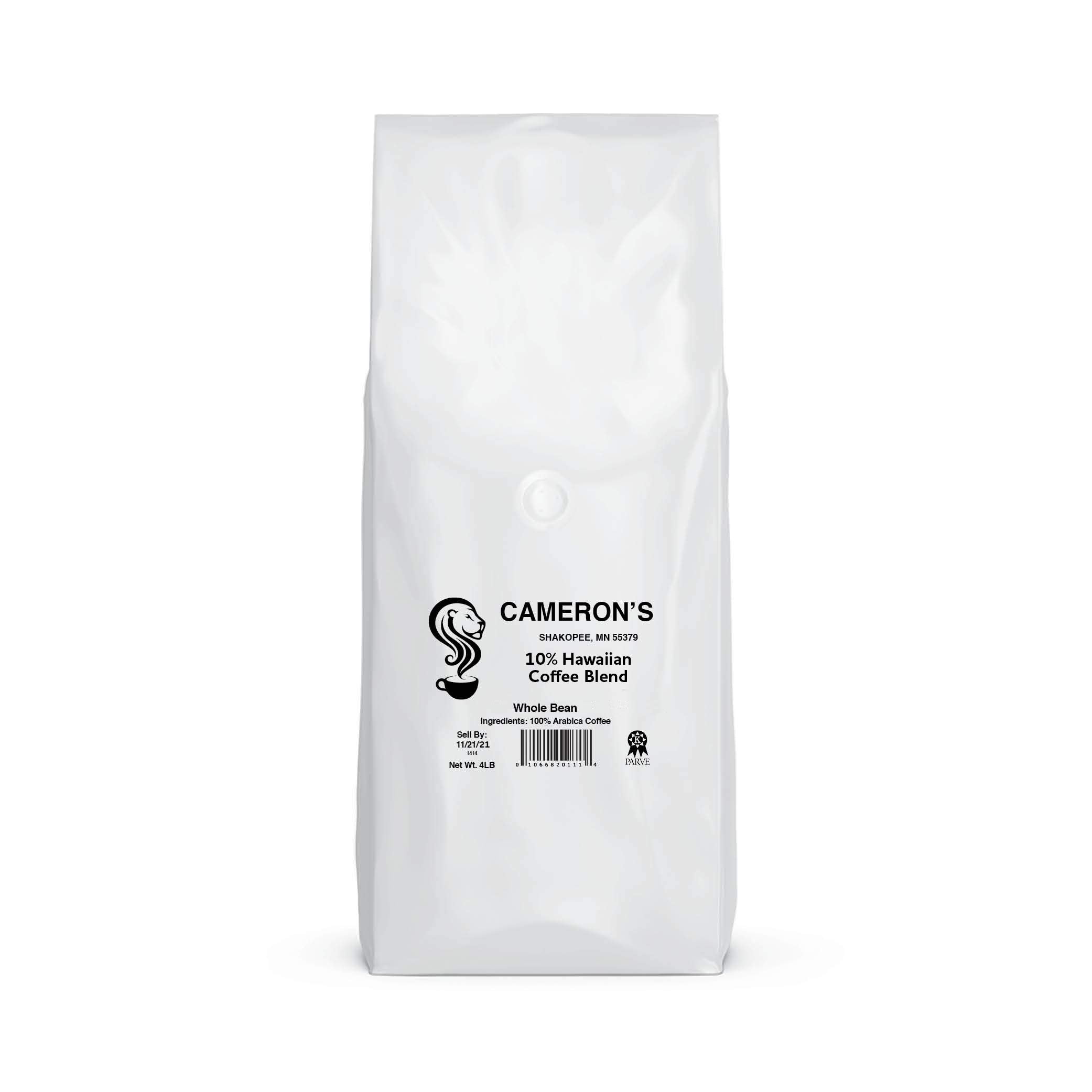 Cameron's Coffee whole beans close-up highlighting roast quality and aroma