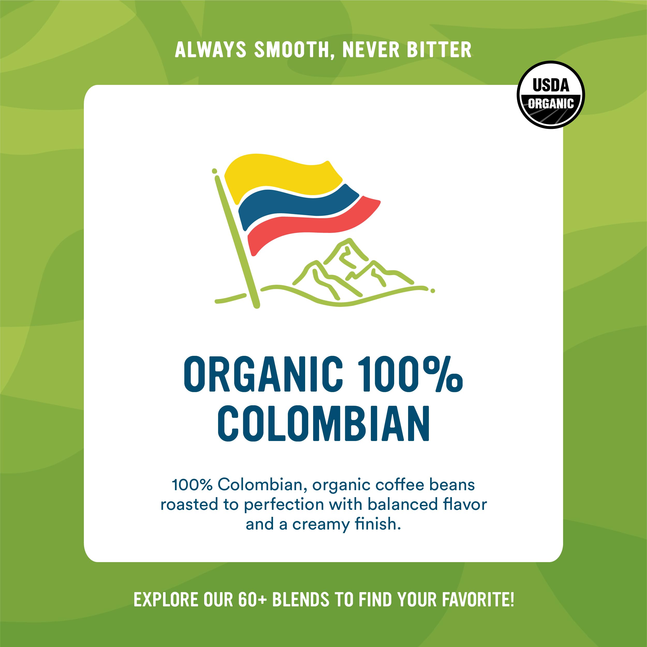 Cameron's Coffee beans in hand to show scale and generous 4 pound supply benefit