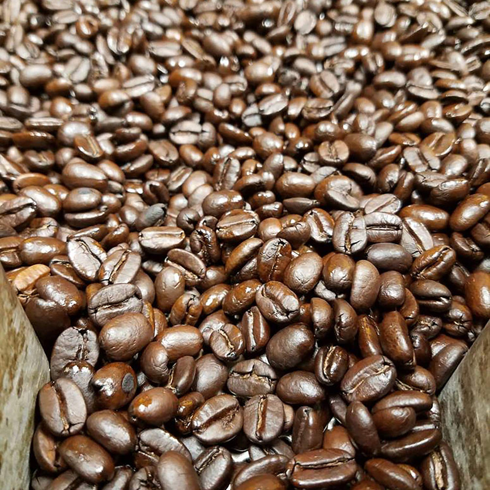 Cameron's Coffee brewing in French press demonstrating smooth full flavor
