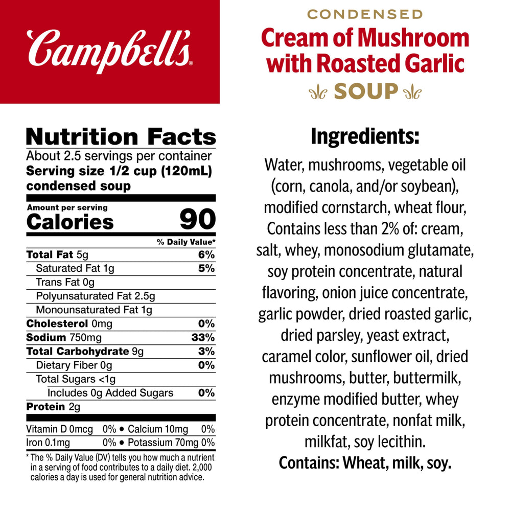 Campbell's label and easy-open pop top for quick access