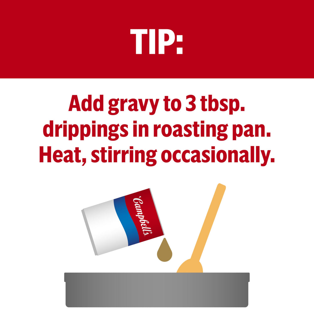 Campbell's chicken gravy multiple cans displayed for bulk value and storage