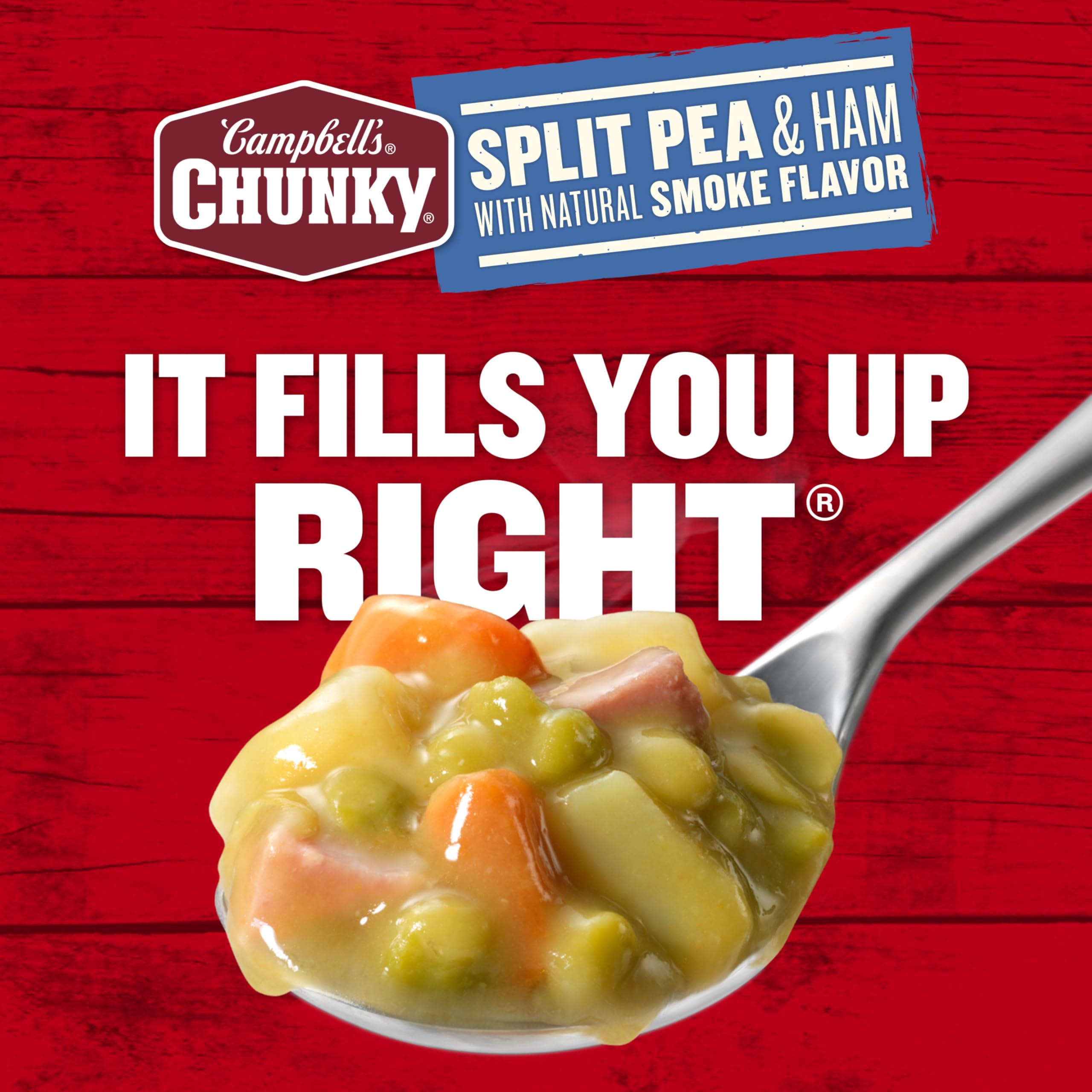 Campbell’s Chunky heated on camping stove to show portable warmth