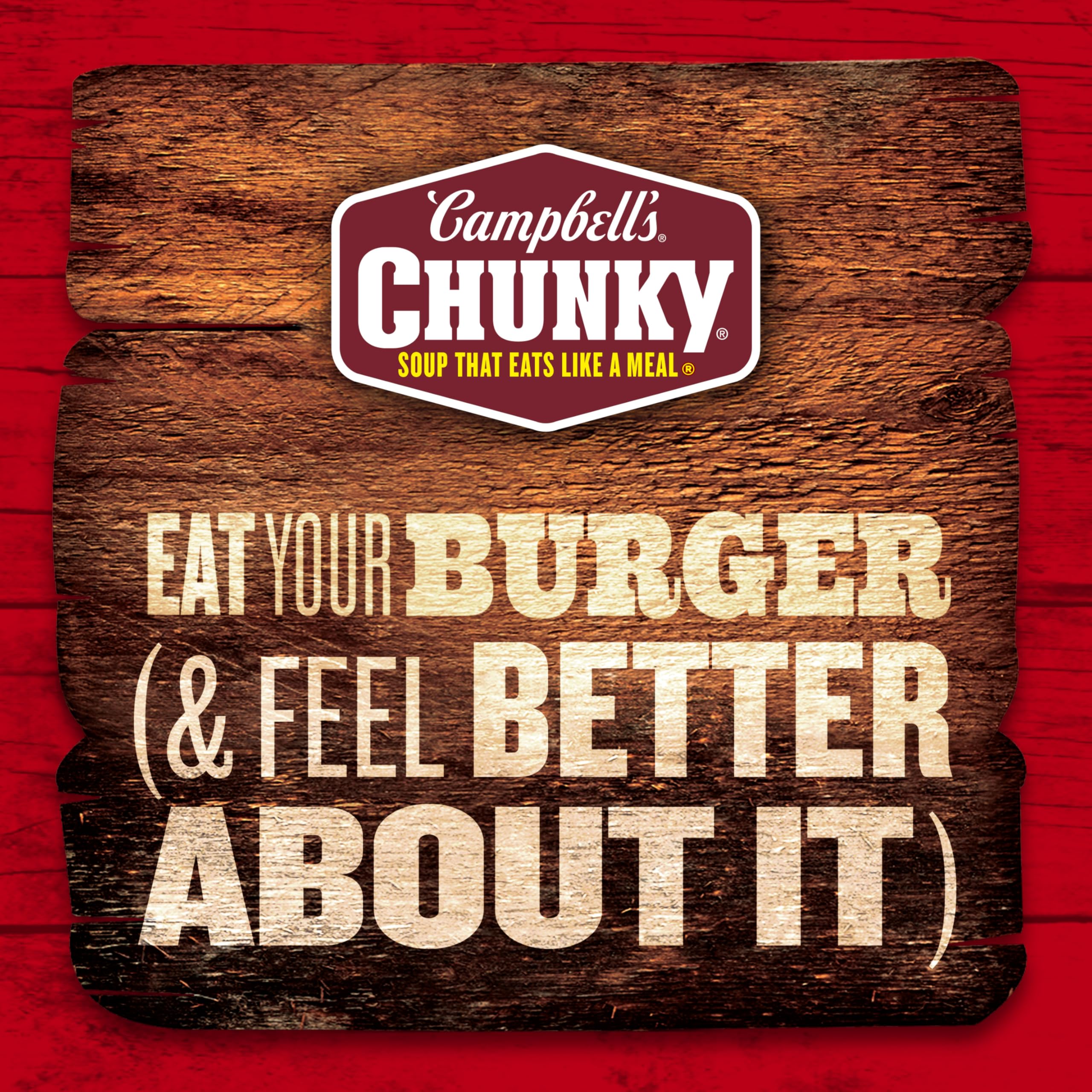 Campbell’s Chunky case box stacked for pantry storage and bulk convenience
