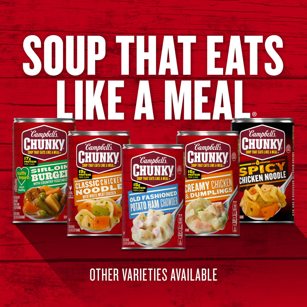 Campbell’s Chunky at tailgate table showing easy crowd-pleasing option