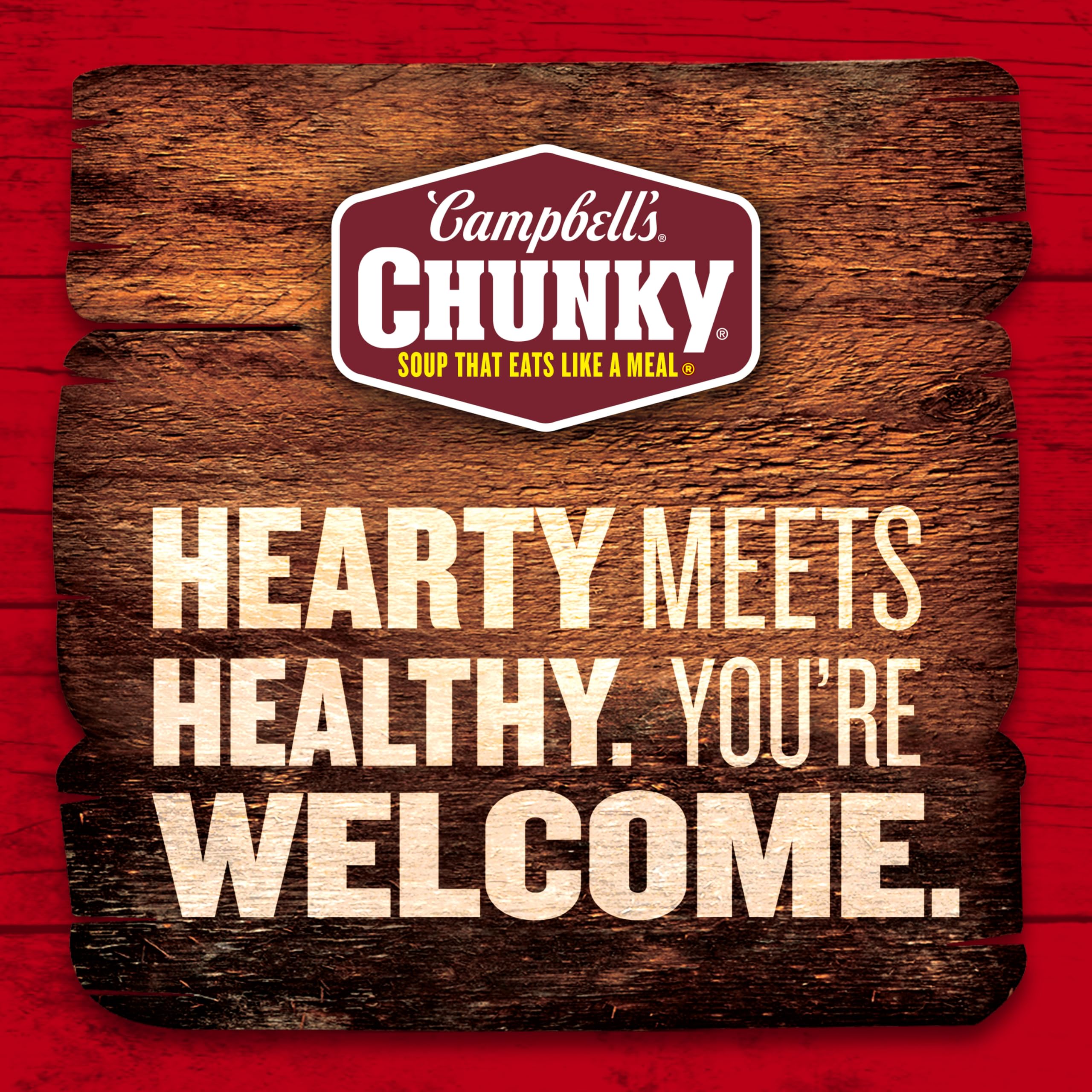 Campbell’s Chunky nutrition label close-up showing protein and ingredient details