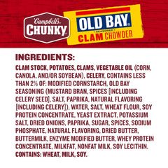 Campbell’s Chunky pouring chowder into bowl for quick meal benefit