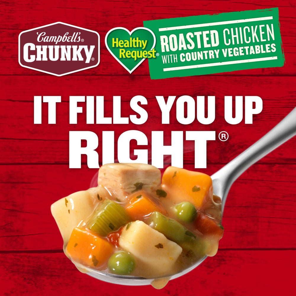 Campbell’s Chunky heated over campfire demonstrating portability and outdoor use