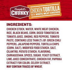 Campbell’s Chunky open can showing soup contents ready to serve