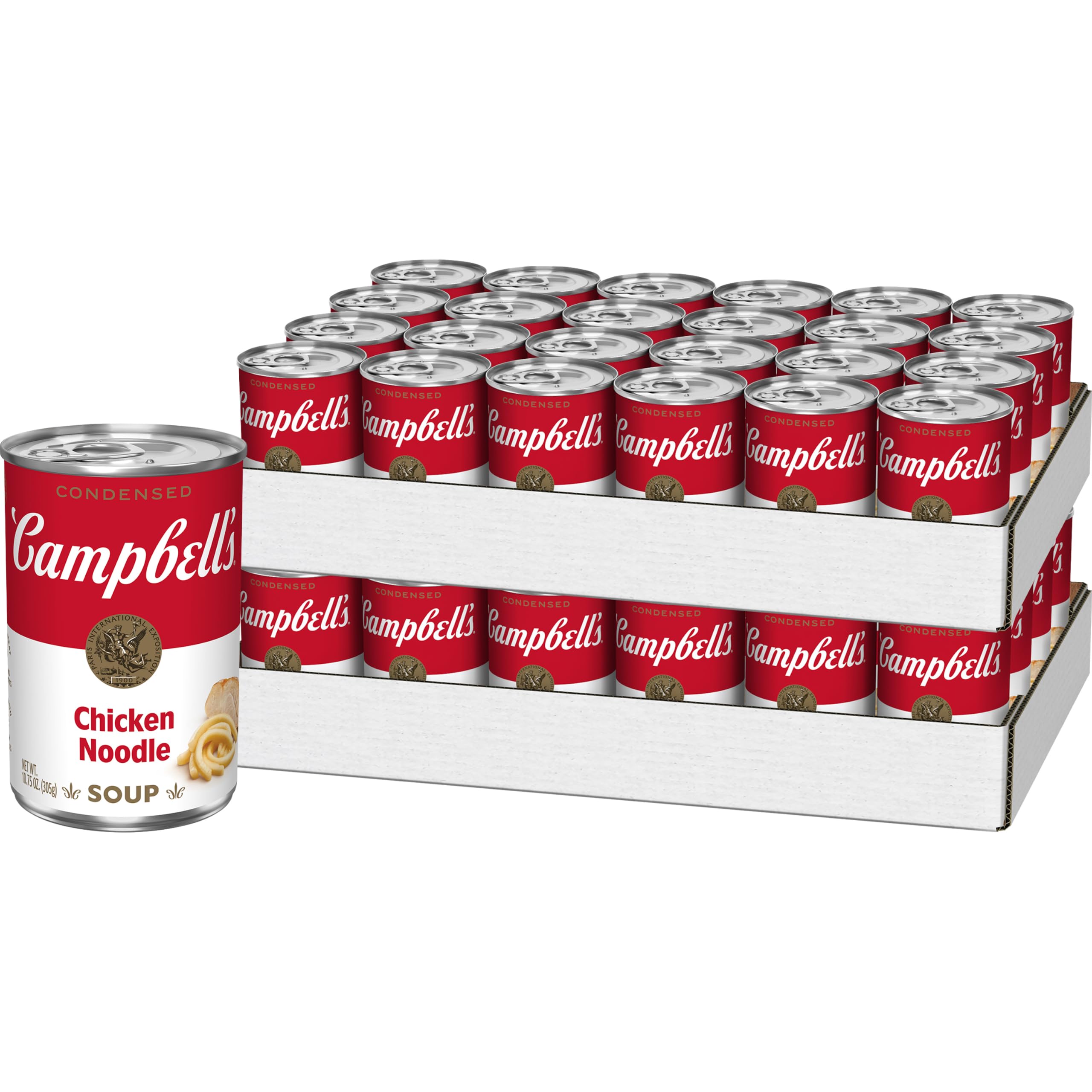 Campbell’s front can showing classic label and serving suggestion benefit quick recognition