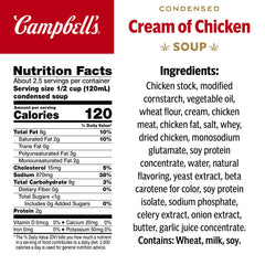 Campbell's close-up label detail highlighting ingredients and trusted brand