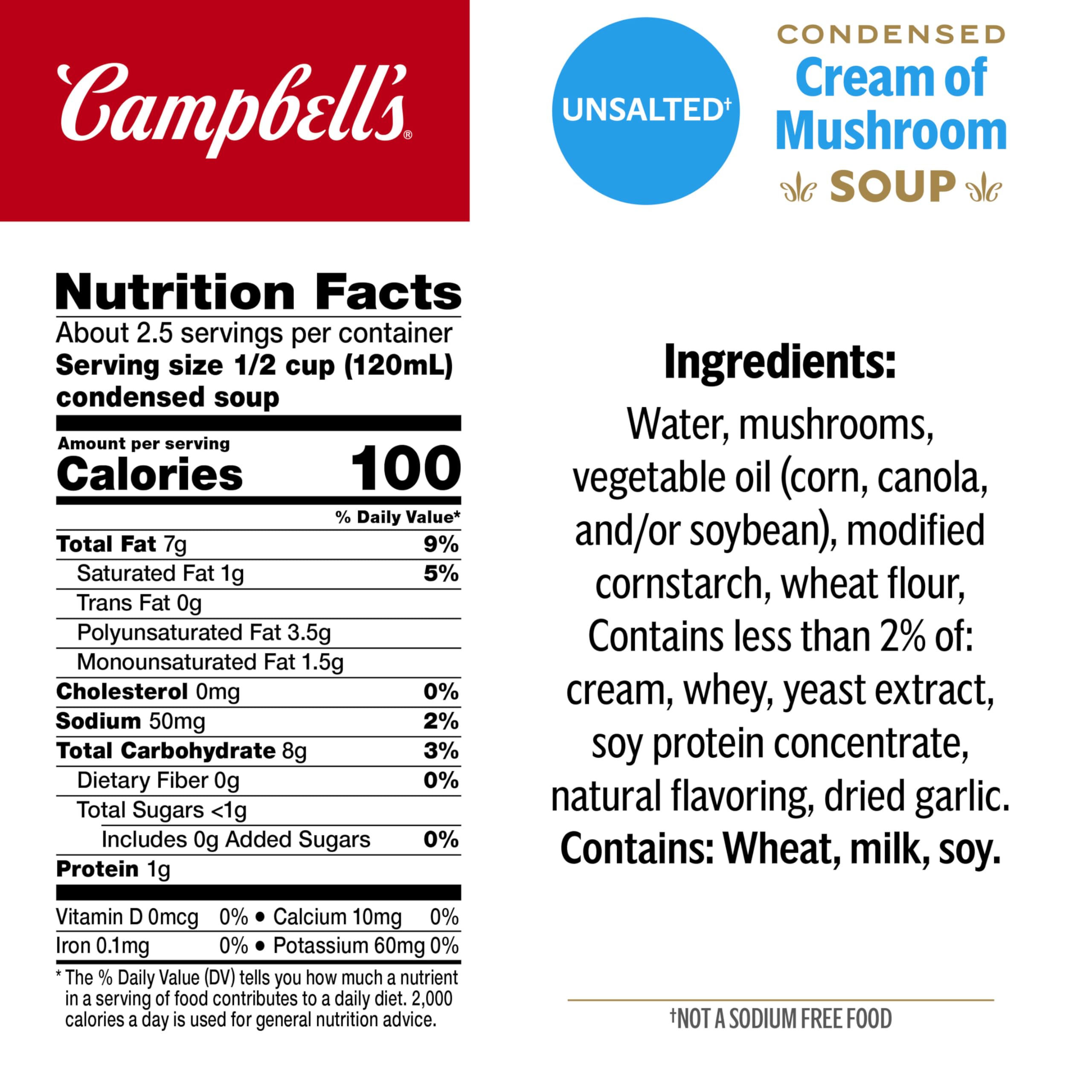 Campbell's can label and top view highlighting recyclable can benefit