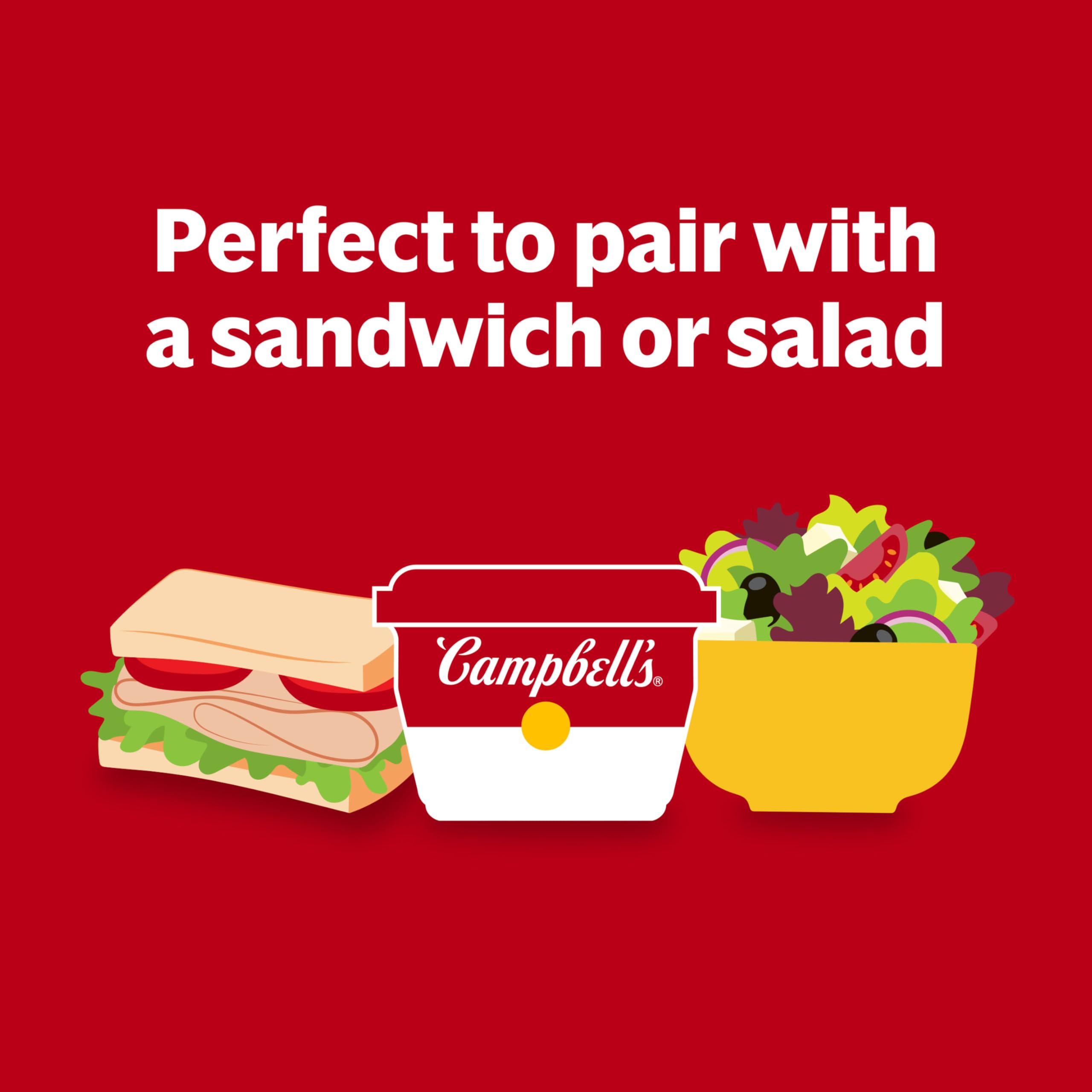 Campbell's four-pack stack showing multiple servings for pantry storage