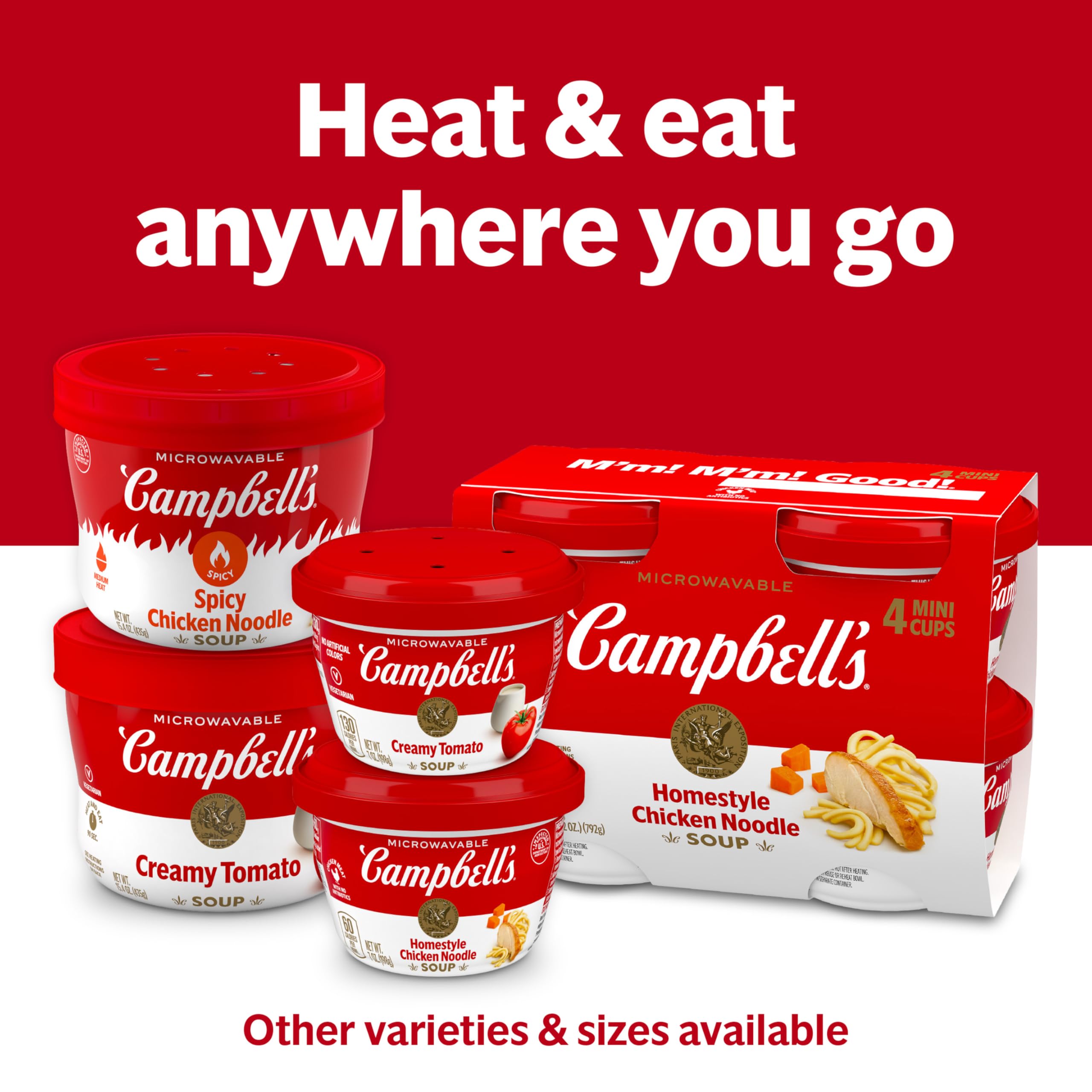 Campbell's bowl held in hand showing 7 oz portion size and portability