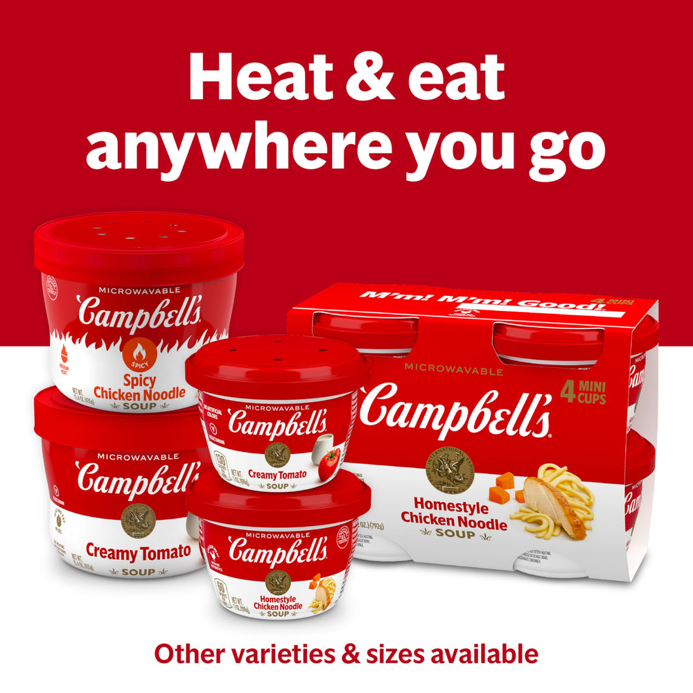 Campbell's bowl held in hand showing 7 oz portion size and portability