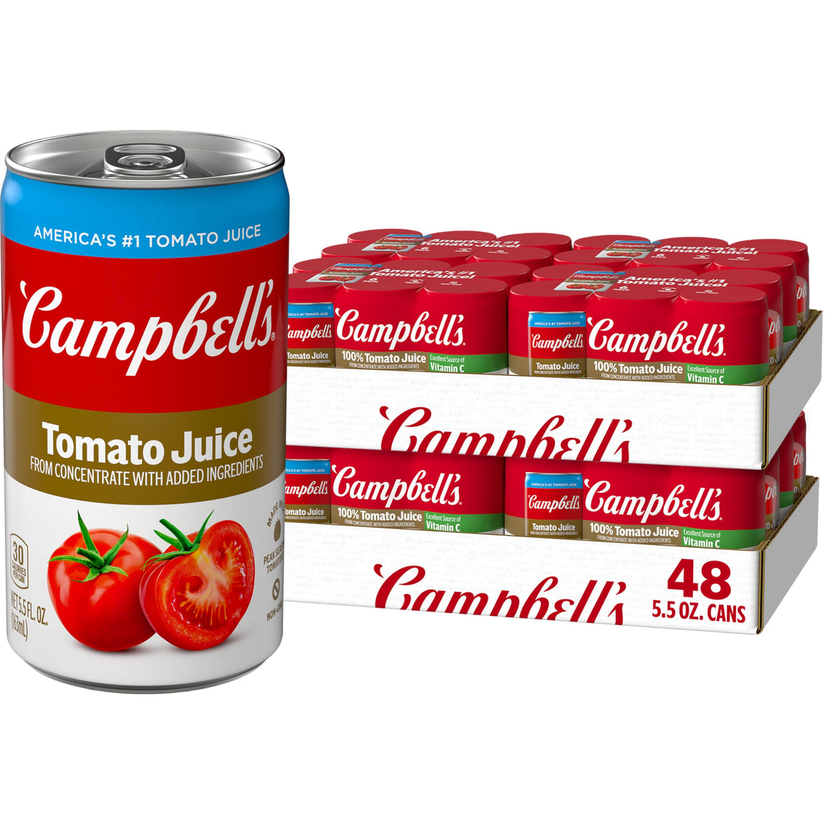 Campbell's front can showing label and serving suggestion benefit convenience