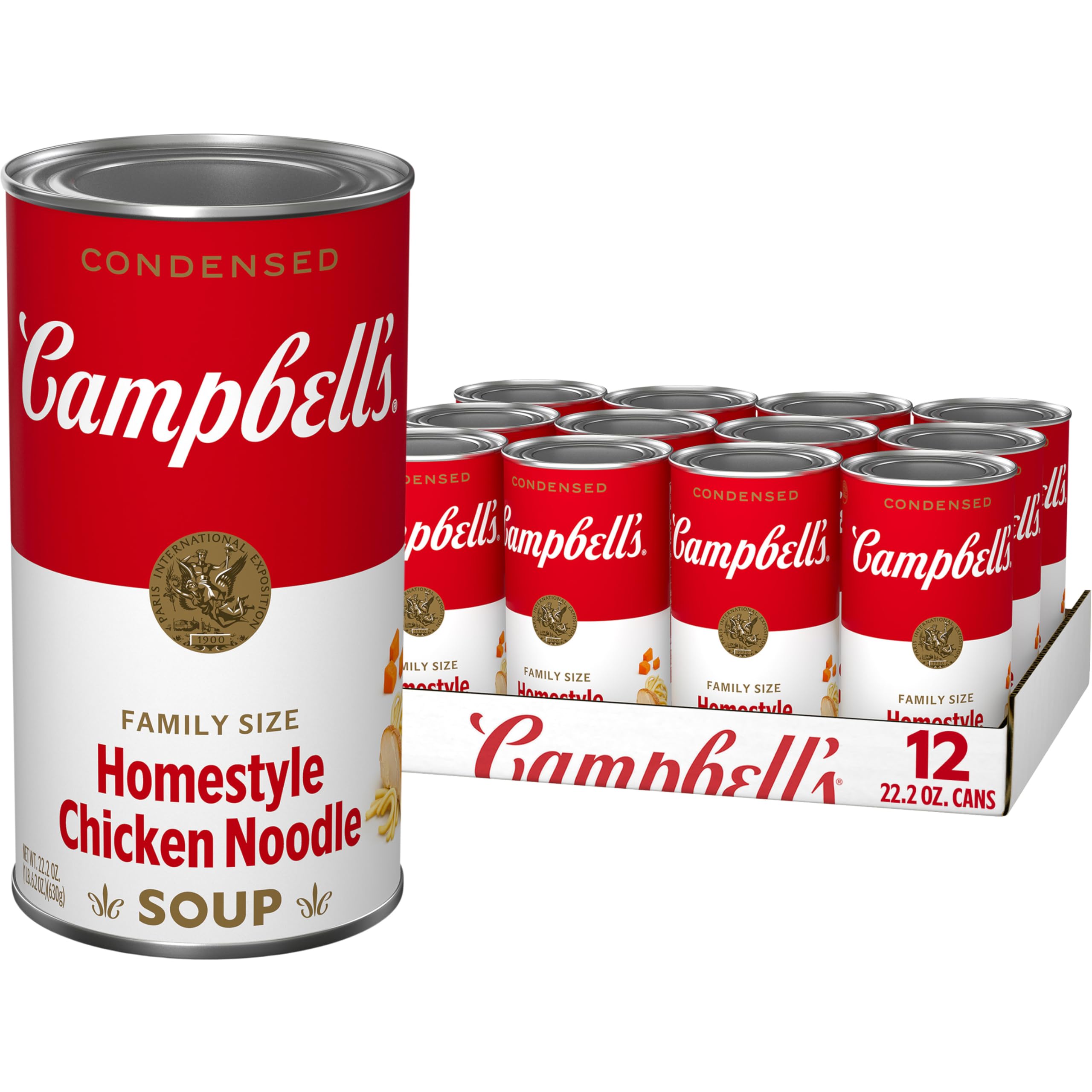 Campbell's front can view showing homestyle chicken noodle for easy recognition
