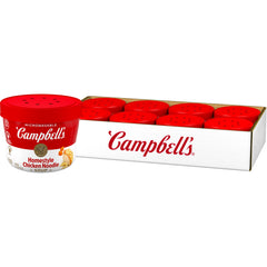 Campbell's front packaging showing microwavable bowl and case convenience