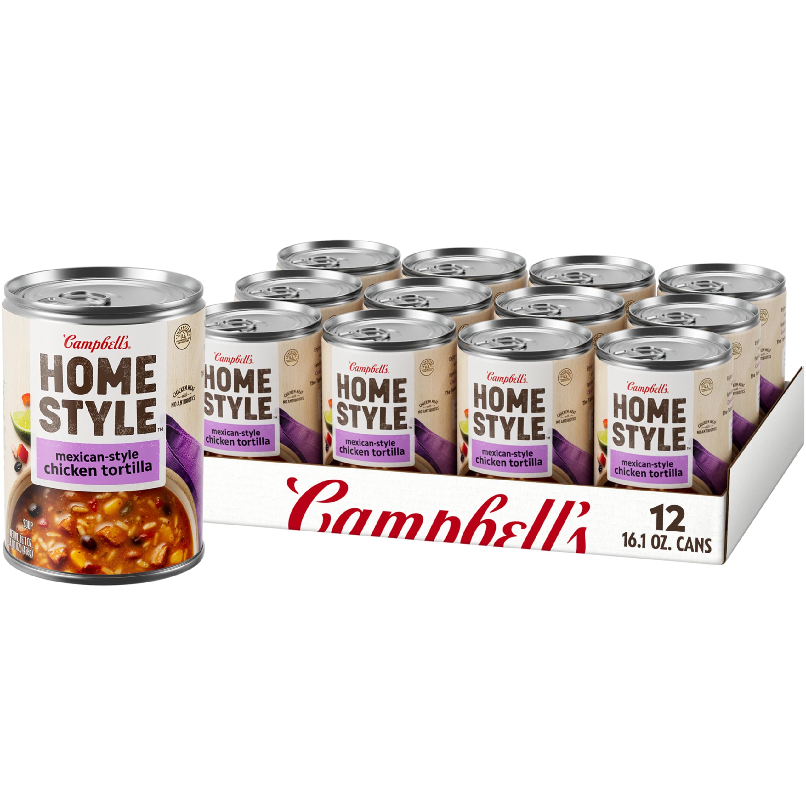 Campbell's Homestyle front packaging showing can label and bold branding, quick meal choice