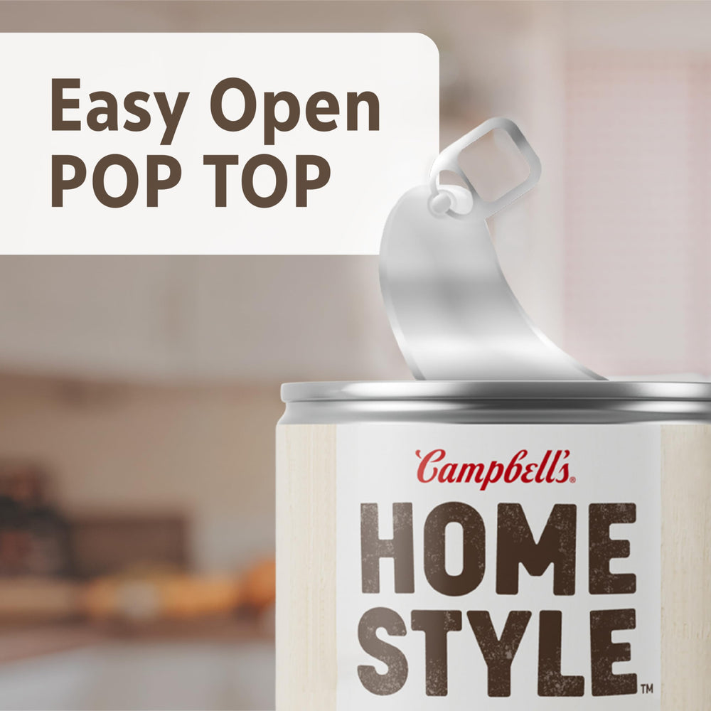 Campbell's Homestyle can in microwave-safe bowl for fast heating benefit