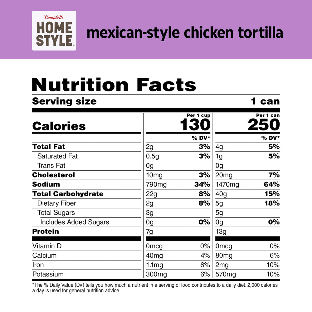Campbell's Homestyle open pop top can illustrating easy access and portion convenience