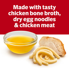 Campbell’s poured into bowl with crackers emphasizing quick comfort and crunch