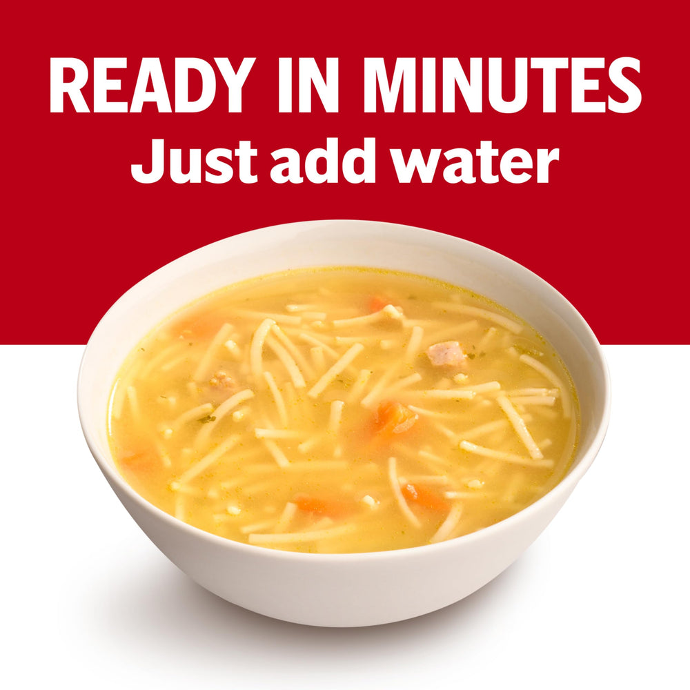 Campbell's label detail showing nutrition and ingredients for informed pantry choice