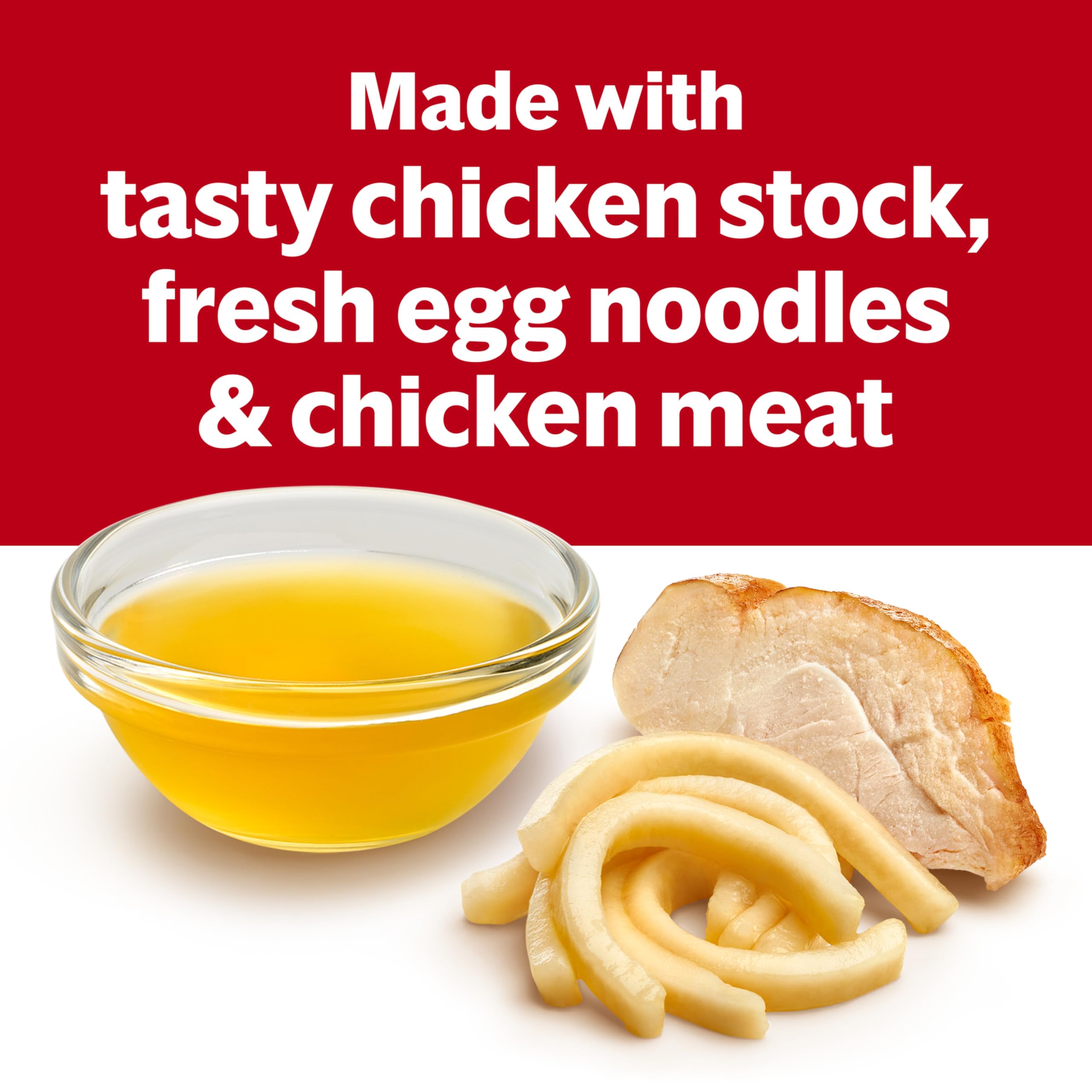 Campbell’s open can showing condensed soup interior and quick-heat convenience benefit
