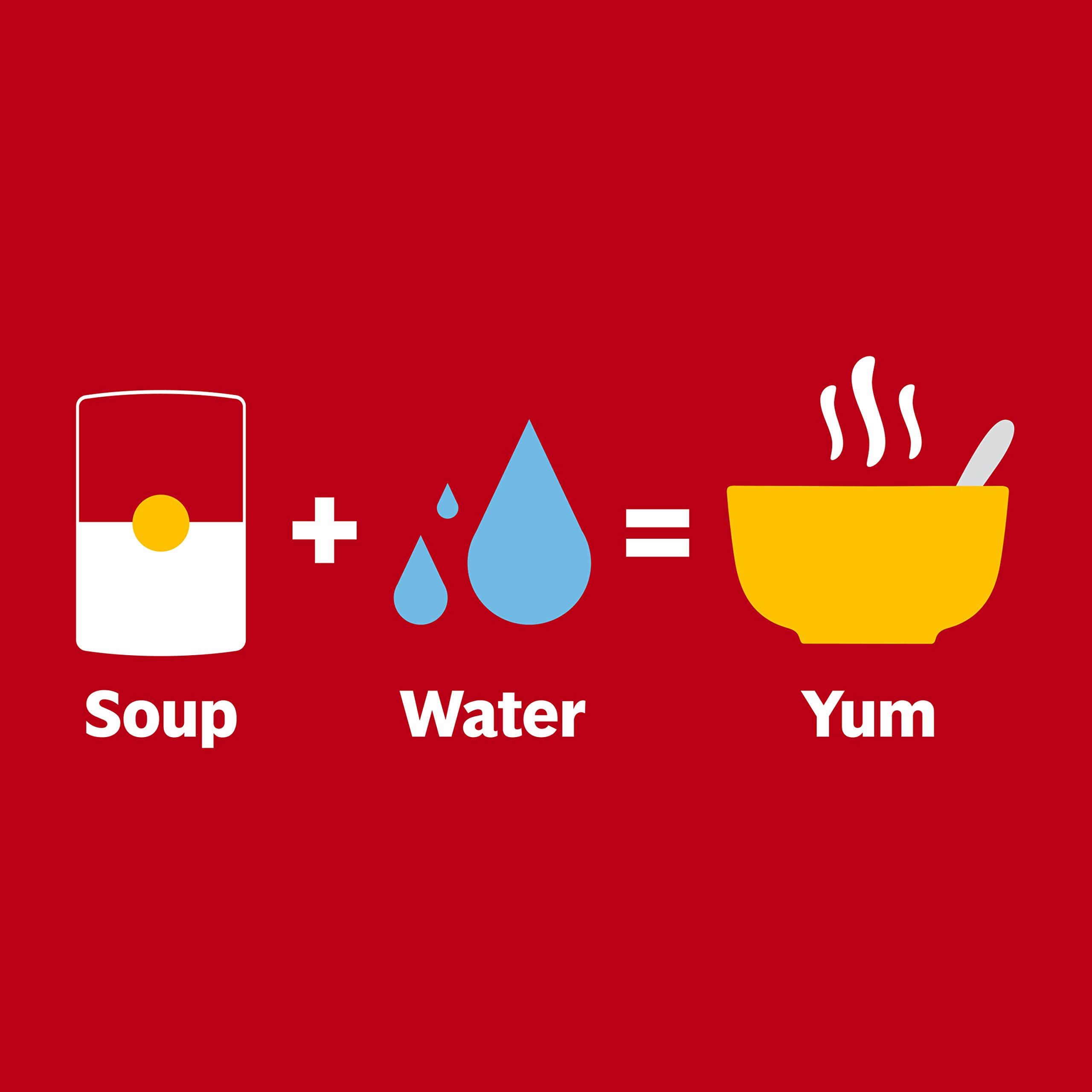 Campbell's soup heating on stovetop showing quick preparation benefit