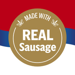Campbell’s close-up of creamy gravy texture, shows real sausage pieces benefit