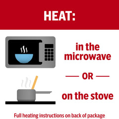 Campbell’s gravy heating in saucepan, fast stovetop preparation benefit
