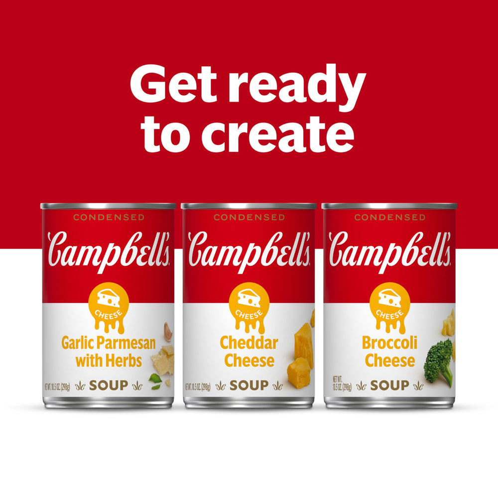 Campbell's ingredient label close-up showing product details and usage