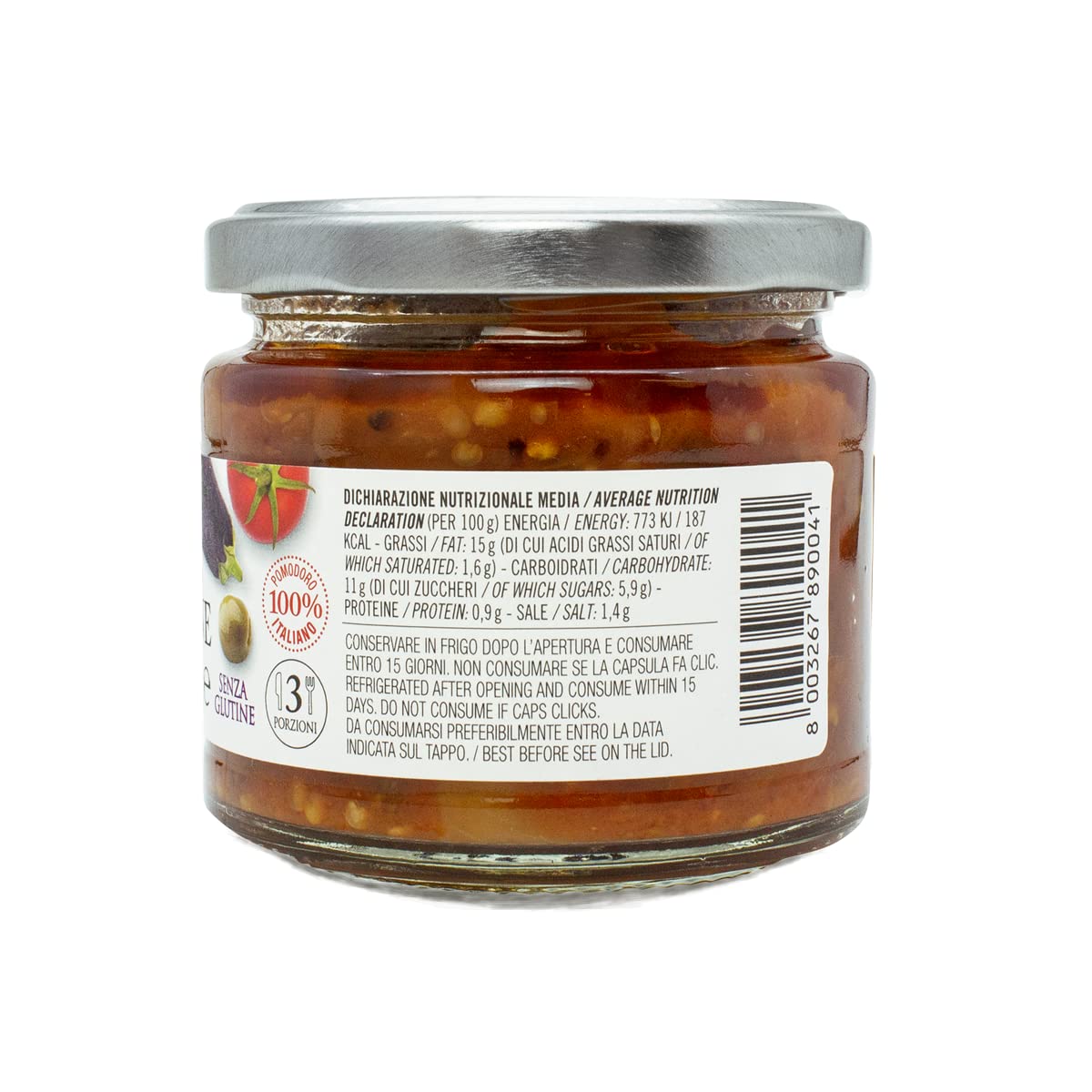CAMPO D'ORO caponata spooned into bowl ready to serve and enjoy