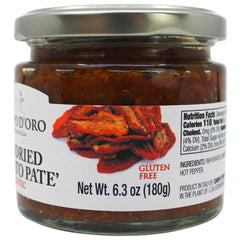 CAMPO D'ORO close up of sun‑dried tomato texture highlighting concentrated flavor