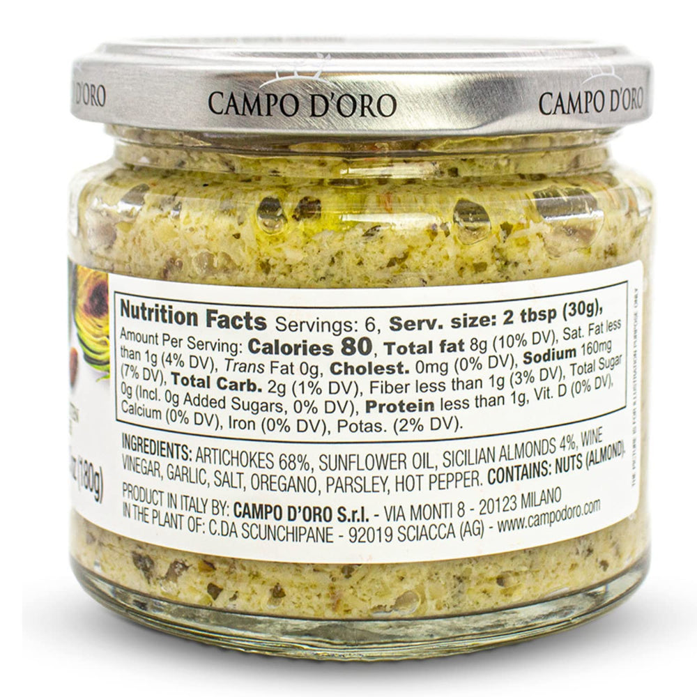 CAMPO D'ORO creamy artichoke dip close-up texture highlighting smooth spreadability