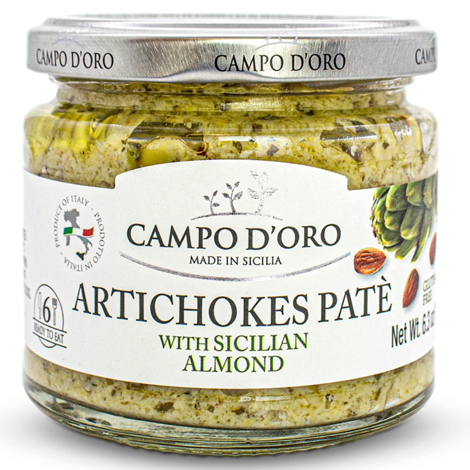 CAMPO D'ORO jar front label showing product name and Italian origin for confident purchase