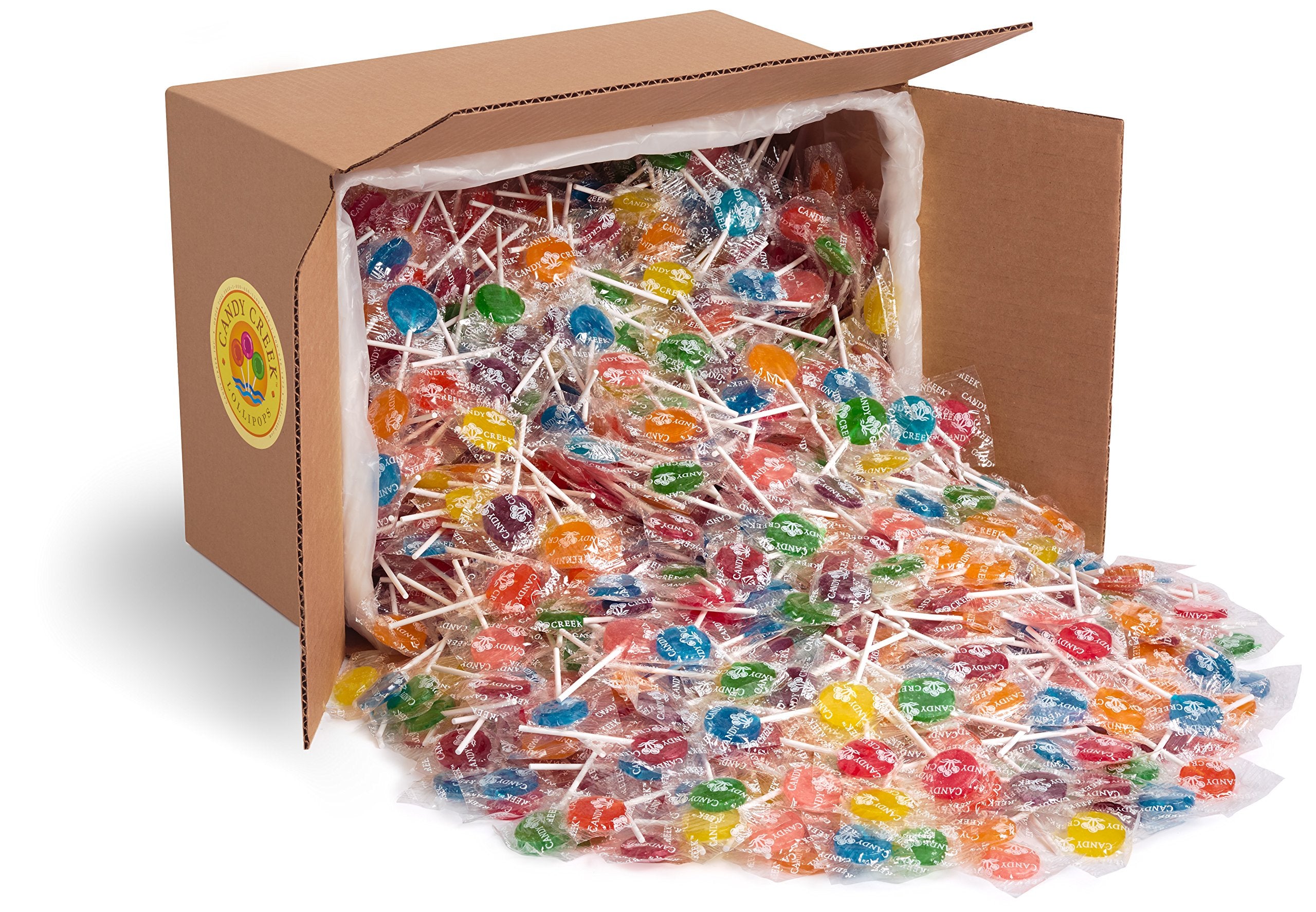 Candy Creek close-up of individually wrapped lollipops and sticks to show hygiene and handling