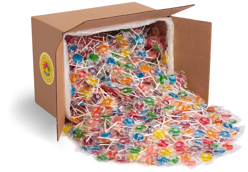 Candy Creek close-up of individually wrapped lollipops and sticks to show hygiene and handling