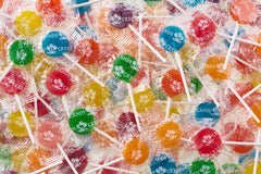Candy Creek front of box showing 15-pound bulk packaging and flavor list for easy stocking