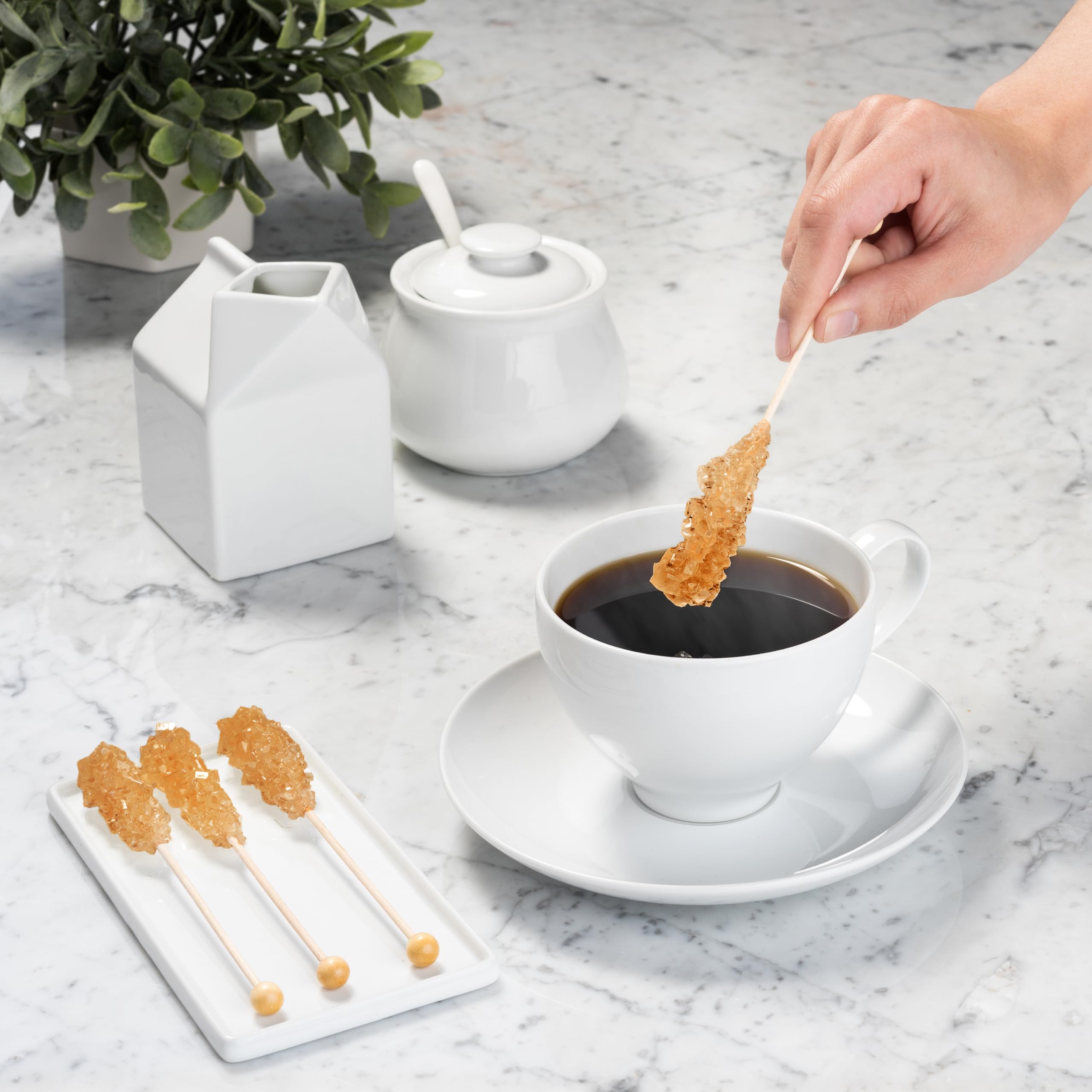 Candy Envy multiple wrapped sticks displayed in a jar for coffee bar or event presentation