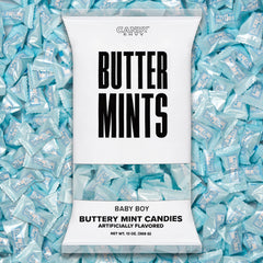 Candy Envy front packaging showing 13 oz bag and baby blue theme for easy event planning